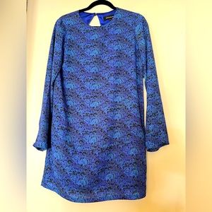 Whitney Eve- vibrant blue long sleeved shift dress size 6